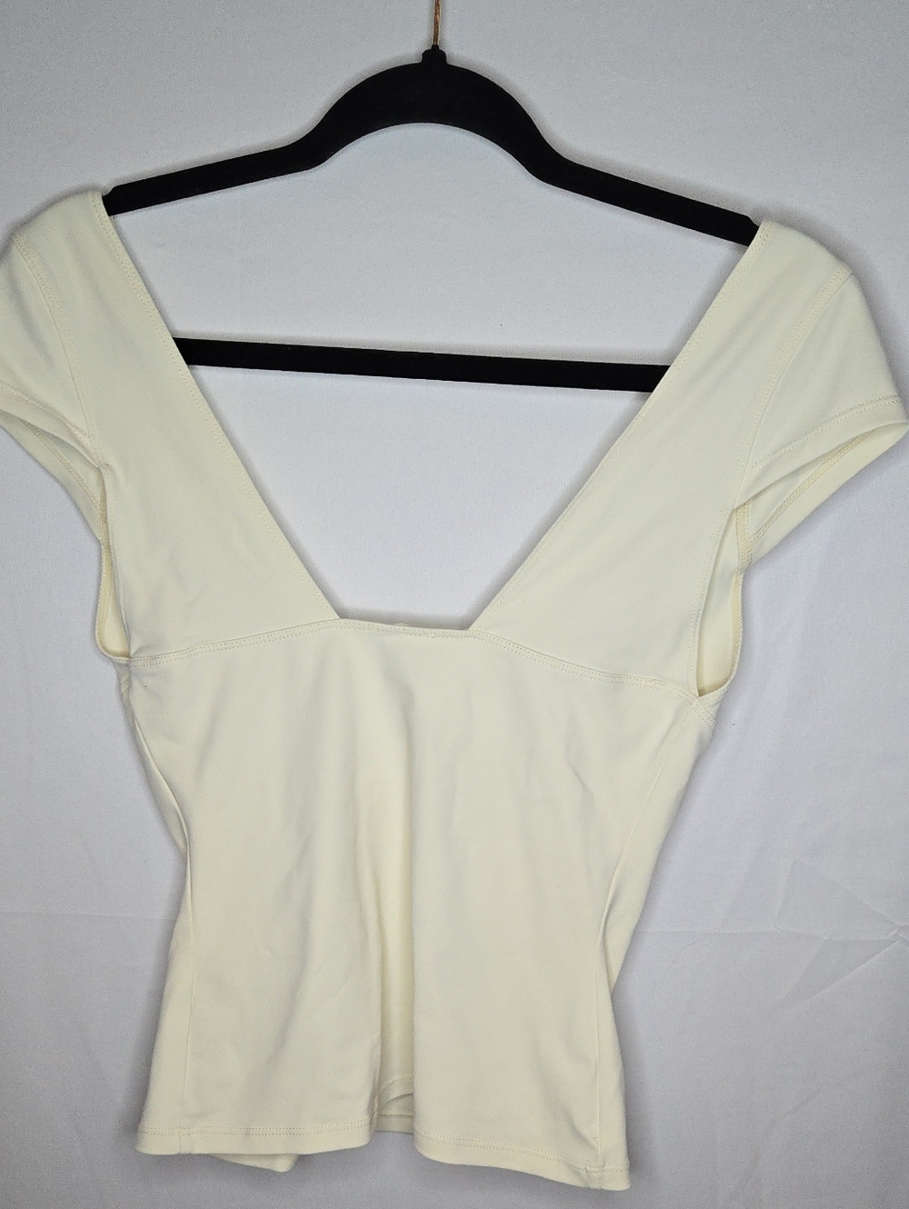 Free People Intimately FP Duo Corset Cami Women’s M Cap Sleeve Top Ivory  Black - Picture 5 of 8